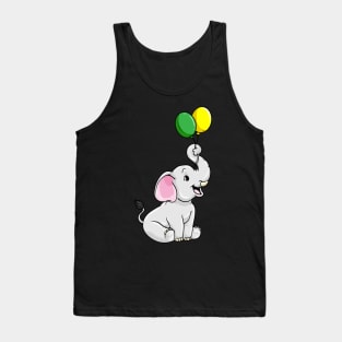 Elephant with Balloons Tank Top